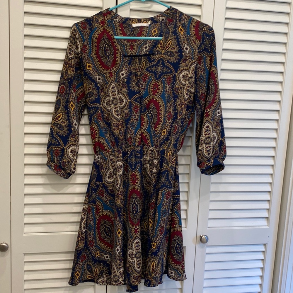 Lush womens patterned dress size small